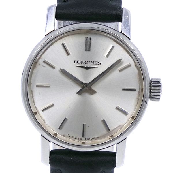 [LONGINES] Longines cal.5601 stainless steel x leather manual winding ...