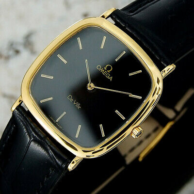 Authentic Omega DeVille Square Black Dial Gold Plated Quartz Authentic Omega DeVille Square Black Dial Gold Plated Quartz