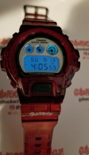 Custom G-Shock DW-6900 translucent Red clearJelly and blue display