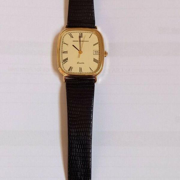 Montre Vintage Girard Perregaux Quartz - Boîtier Doré Des Années 70 | Homme Avec Date