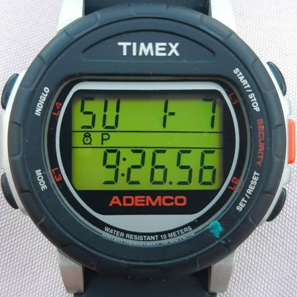 Timex Ademco Alarm Watch Fully functional Loud beep Indiglo