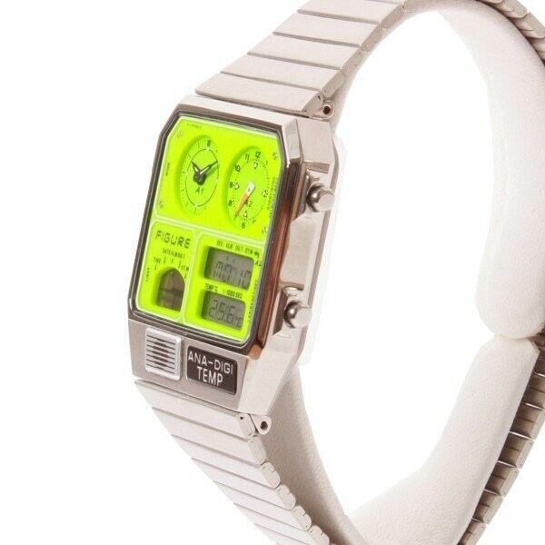 CITIZEN ×tictac FIGURE ANA-DIGI TEMP CITIZEN FIGURE ANA DIGI TEMP WATCH black gold Japan TICTAC