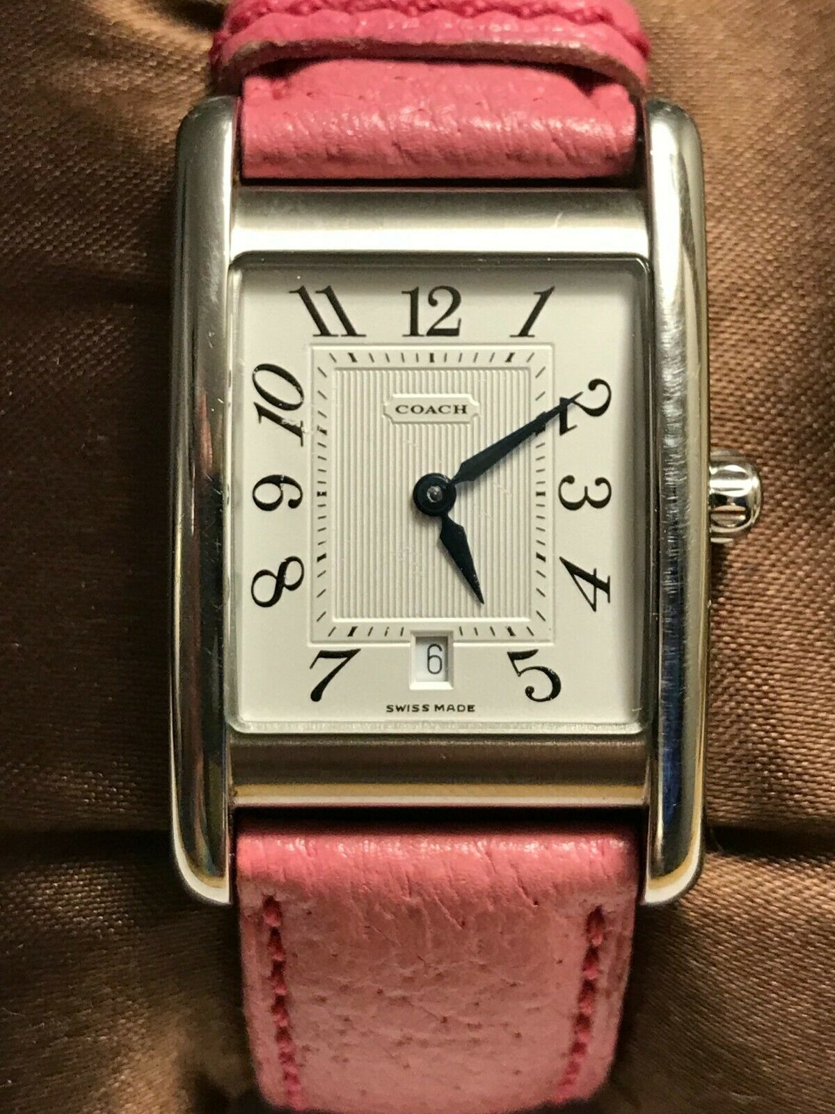 45 ファッション Coach tank watch ヴィンテージ稼動品