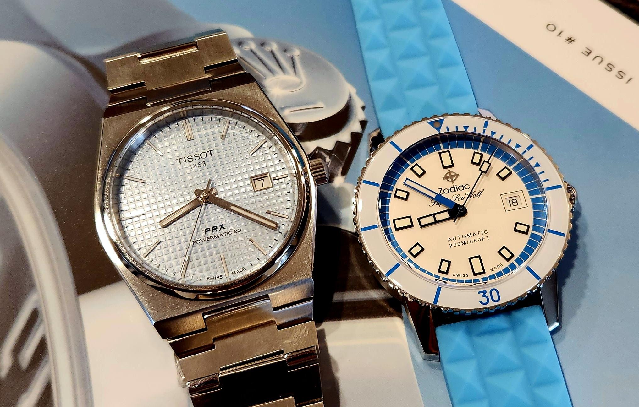 WTS Two Beautiful Baby Blue Watches LNIB Full Kits Extras