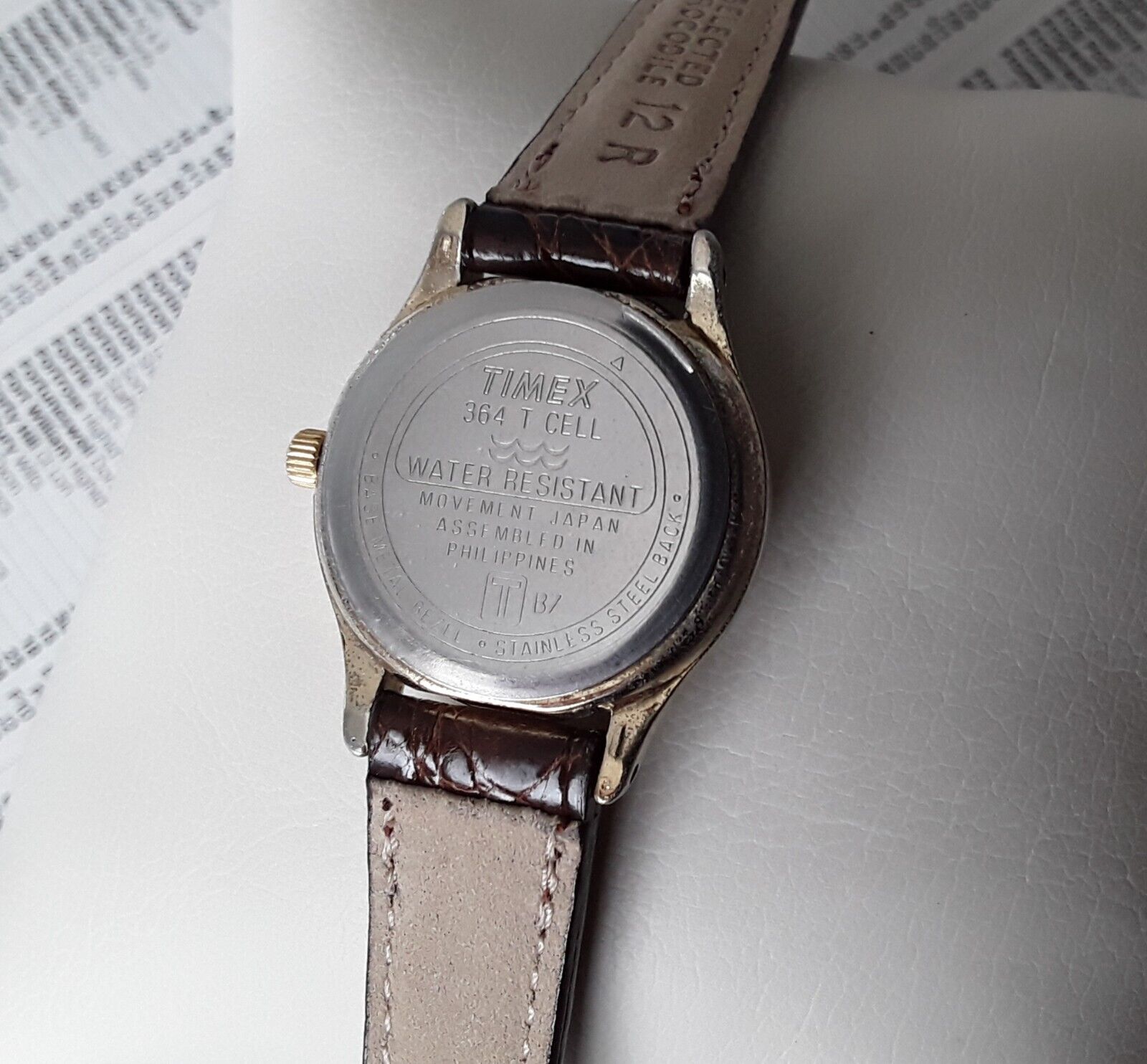 Vintage Timex Moon Sun Phase Watch with Date 364T Cell