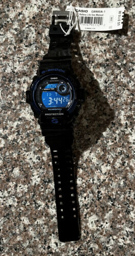 CASIO G-Shock Blue Dial Black Resin Strap Men's Watch G8900A-1CR