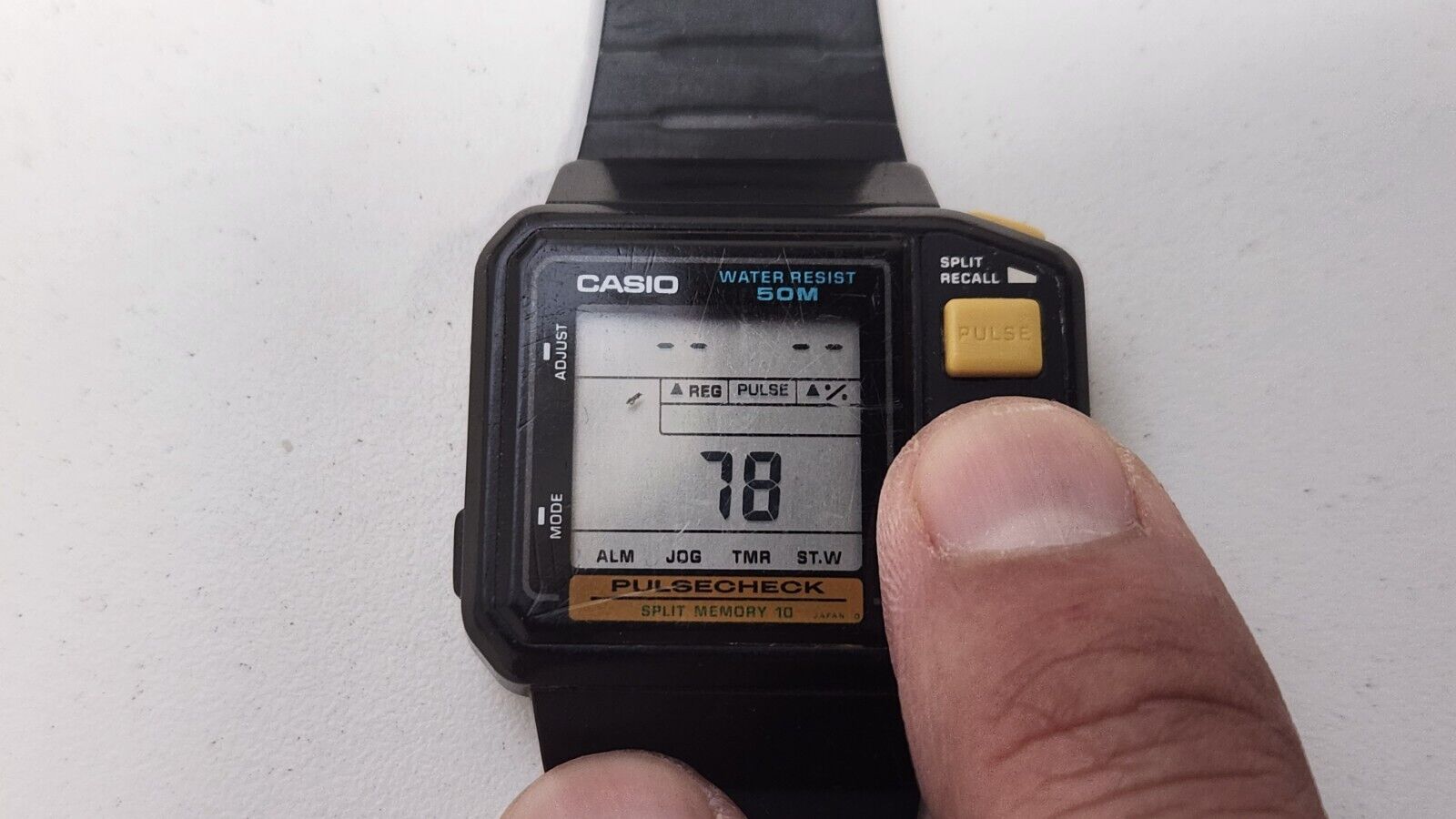 VINTAGE CASIO PULSE CHECK WATCH JP-100W MADE IN JAPAN