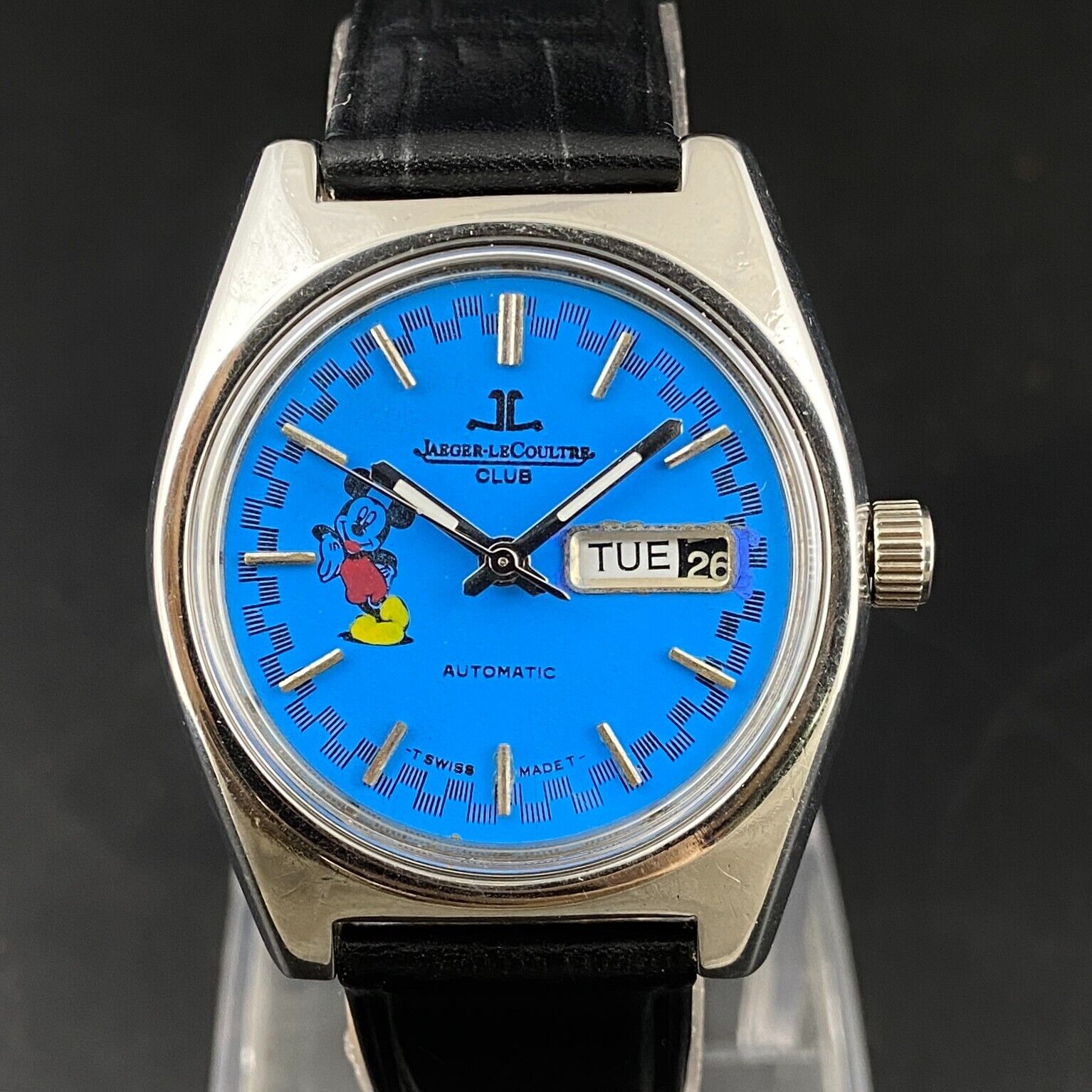 Vintage Jaeger Lecoultre Club Automatic Mickey Mouse Day Date