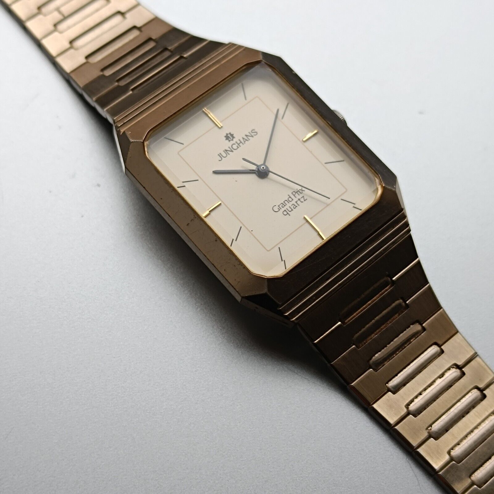 Junghans Grand Prix 1970 Gold Plated Mens Quartz Vintage Germany 