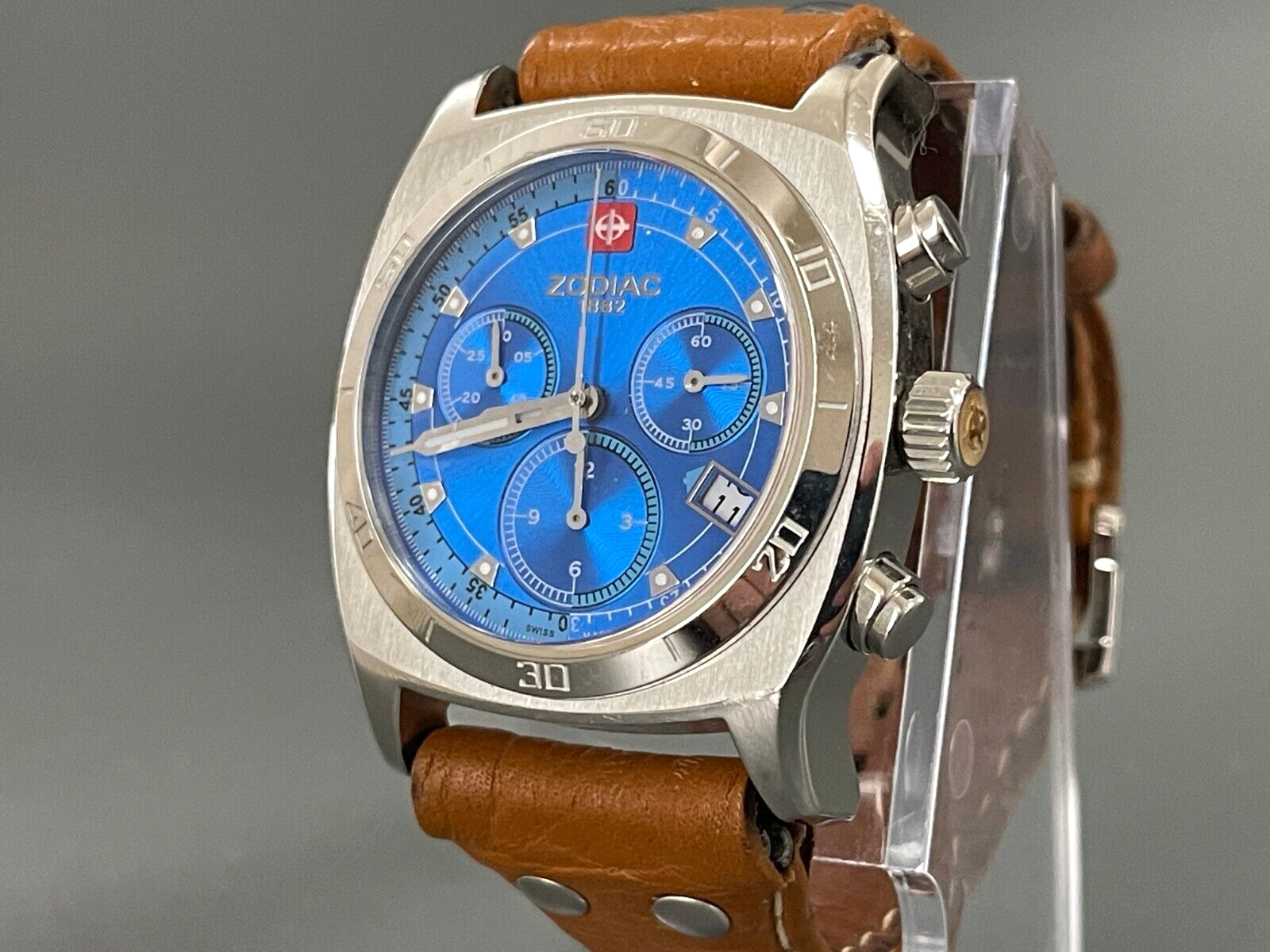 Zodiac DESERT MASTER ZO7008 Chrono Quartz Swiss Men's Watch Diver