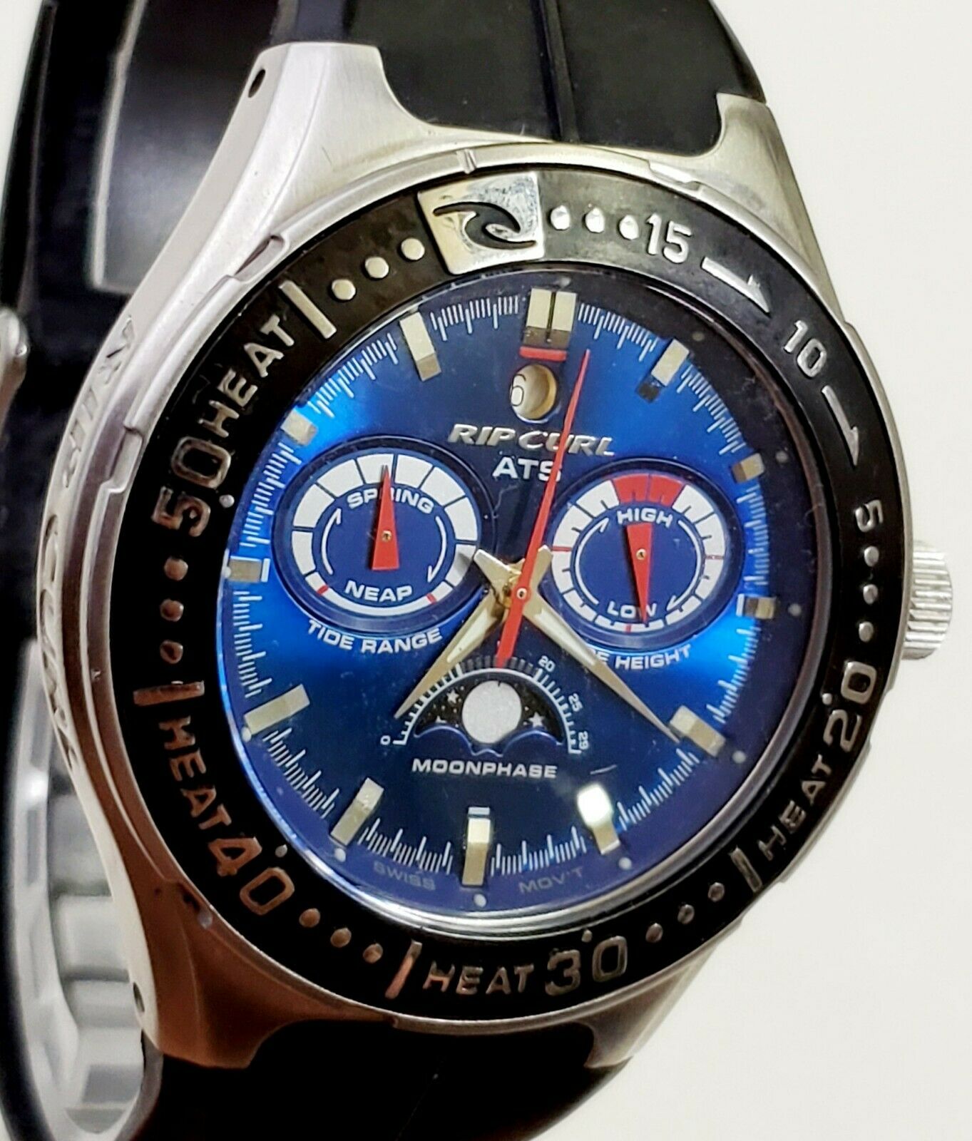 RARE,UNIQUE Men's Watch RIP CURL A1002 Grinder Tidemaster in BOX