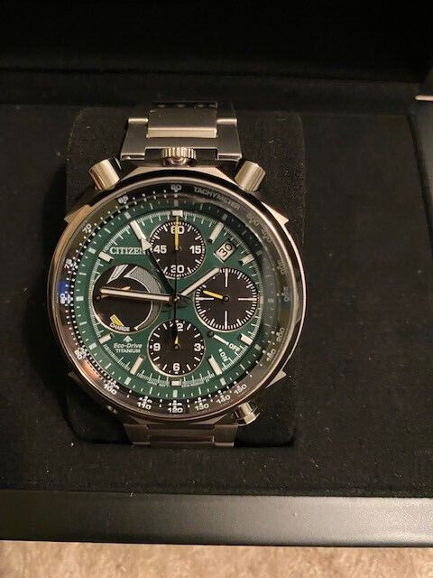 Citizen Promaster Tsuno Titanium Green Racer Watch Limited Edition