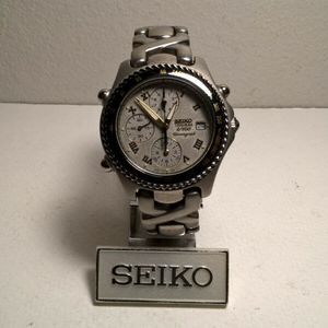Vintage Seiko Leganza SBBT017 Titanium 7T52-6A60 1/100 sec