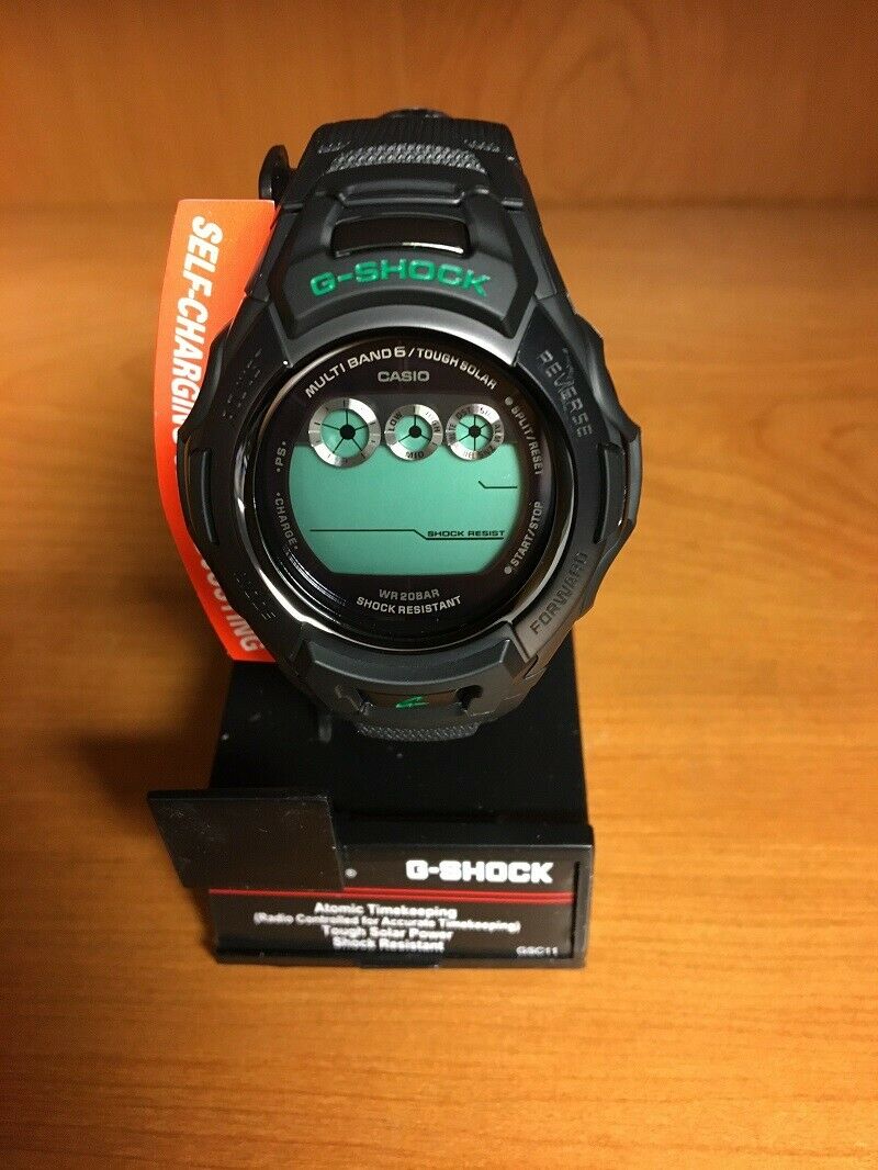 CASIO G SHOCK MEN S ATOMIC TIMEKEEPING WATCH GWM500F 1C GREEN BLACK WatchCharts Marketplace