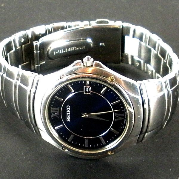 Men's Stainless Steel Sapphire Crystal SEIKO Wrist Watch V739OB30 R1