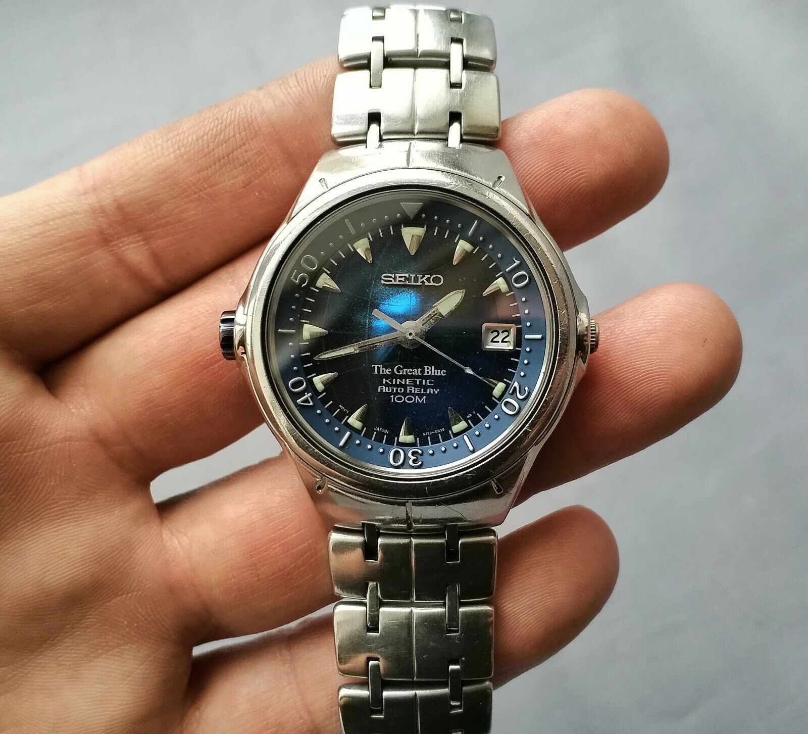 SEIKO 7000シリーズ　MX SATS001 5J32-0A20 稼働品 Yahoo!オークション - 極絶版 最高機種SEIKO MX キネティック