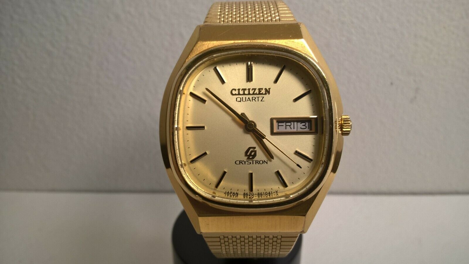 Citizen Crystron CQ Cal. 8620A 4-860586 Y Vintage Gold