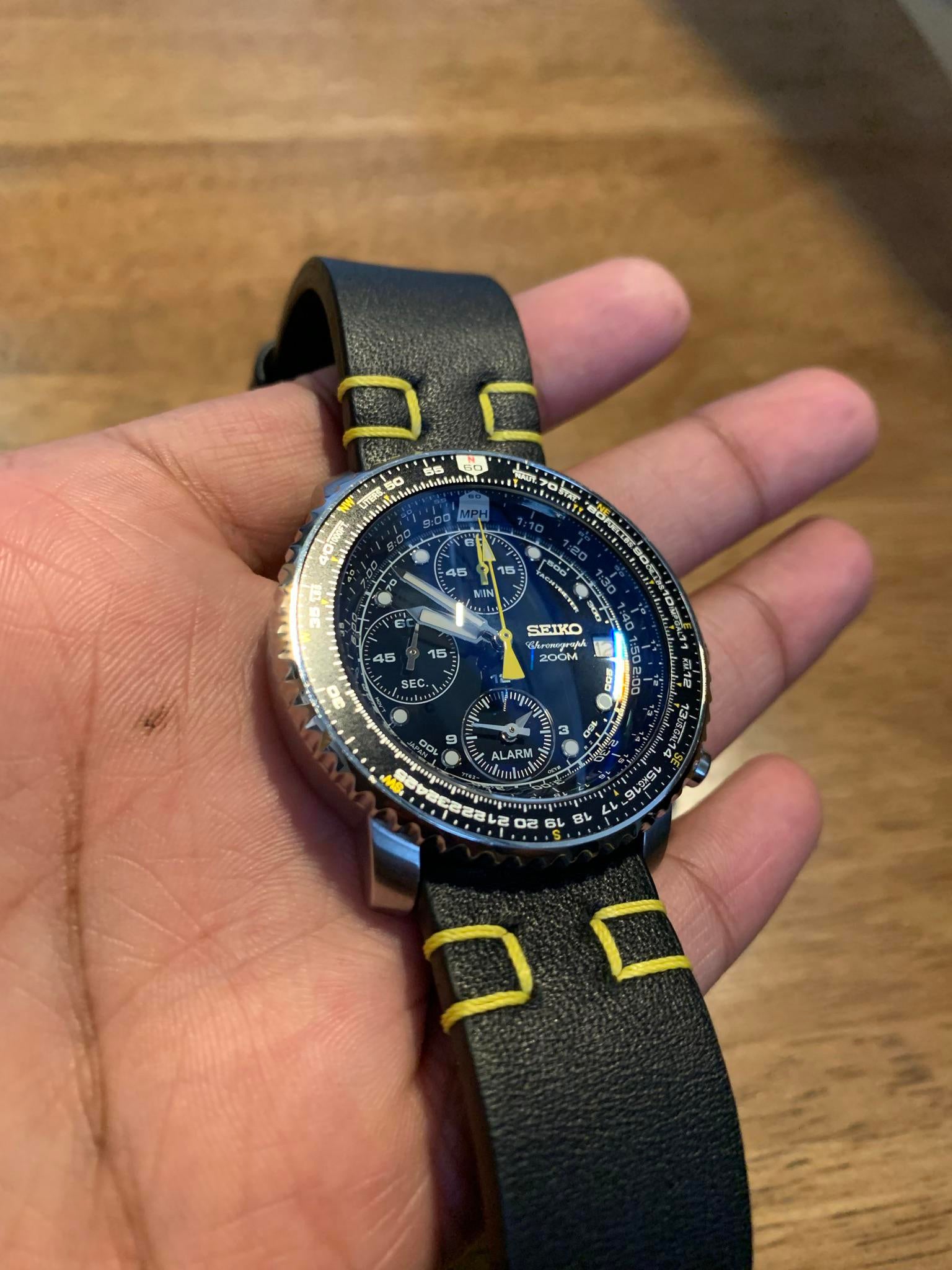 WTS Seiko Flightmaster SNA411 w Sapphire Crystal Mod WatchCharts