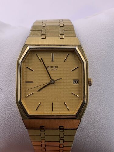Vintage Mens Seiko Quartz Date Gold Tone 6532-5059 Watch R0 | WatchCharts
