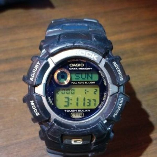 Casio G-SHOCK G-2300-1JF (2184) Tough Solar Data Memory Black Resin ...