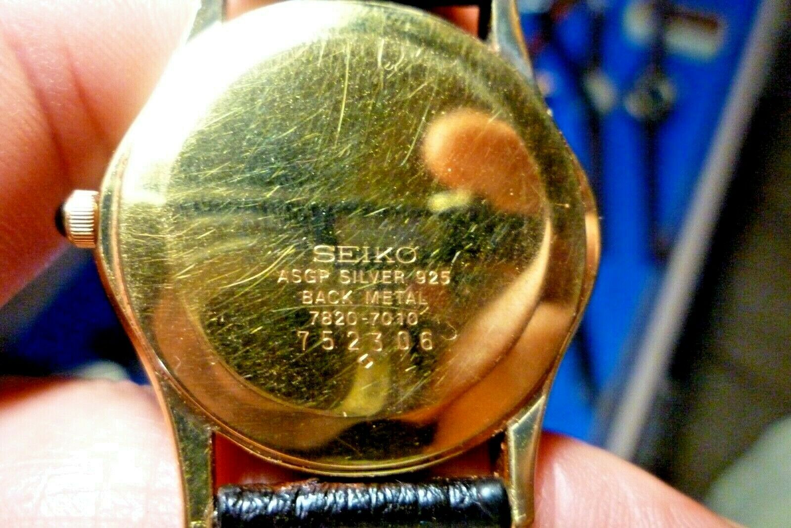 Mens or Ladies 33mm SEIKO 7820-7010 ASGP Silver .925 Vintage 1977 