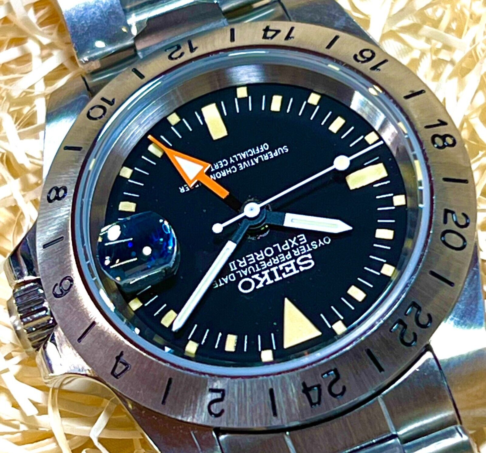 NH34 GMT 自動巻 MOD CUSTOM カスタムウォッチ 1655 WTS] Custom Seiko Explorer Mod - 1655 Homage - NH34 - 40mm