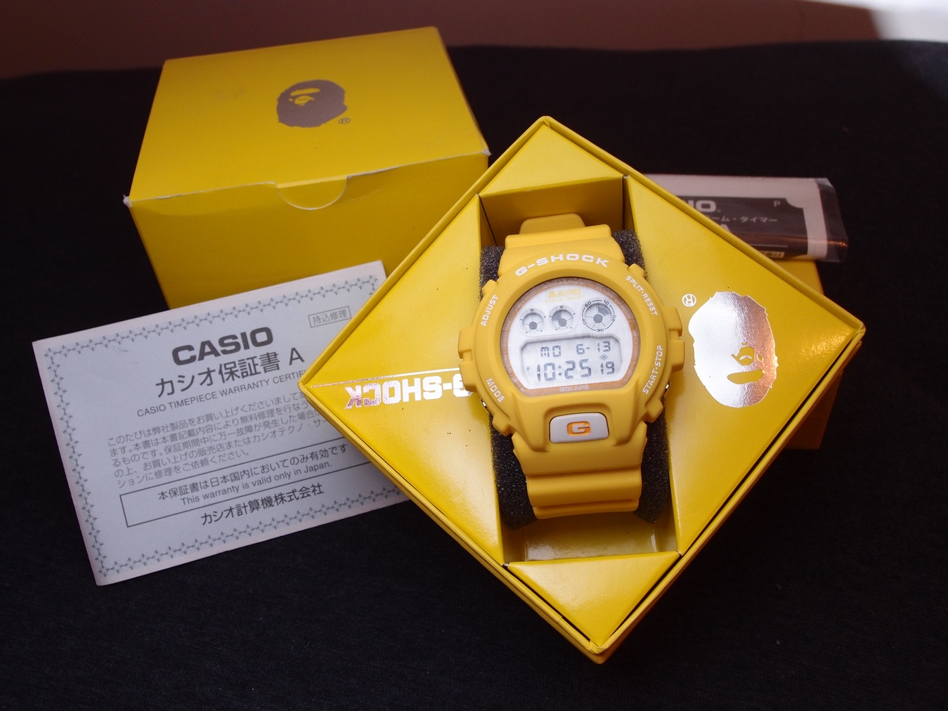 FS: Casio G Shock DW-6900 Yellow Bape G Shock X Bape (Like new in