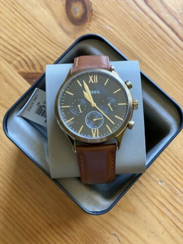 Fossil Fenmore Midsize Multifunction Brown Leather Men's Watch