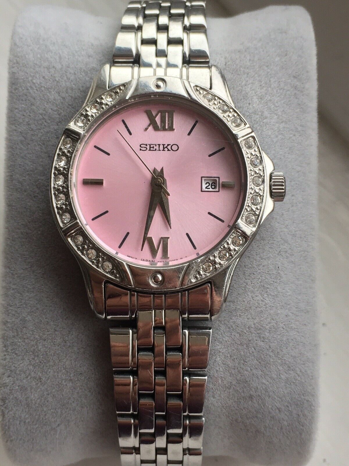 STUNNING LADIES SEIKO WATCH 6N22 0080 QUARTZ SWAROVSKI CRYSTALS