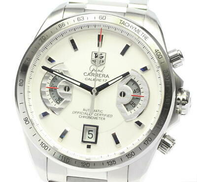 TAG Heuer Grand Carrera Steel White Dial Automatic Mens Watch