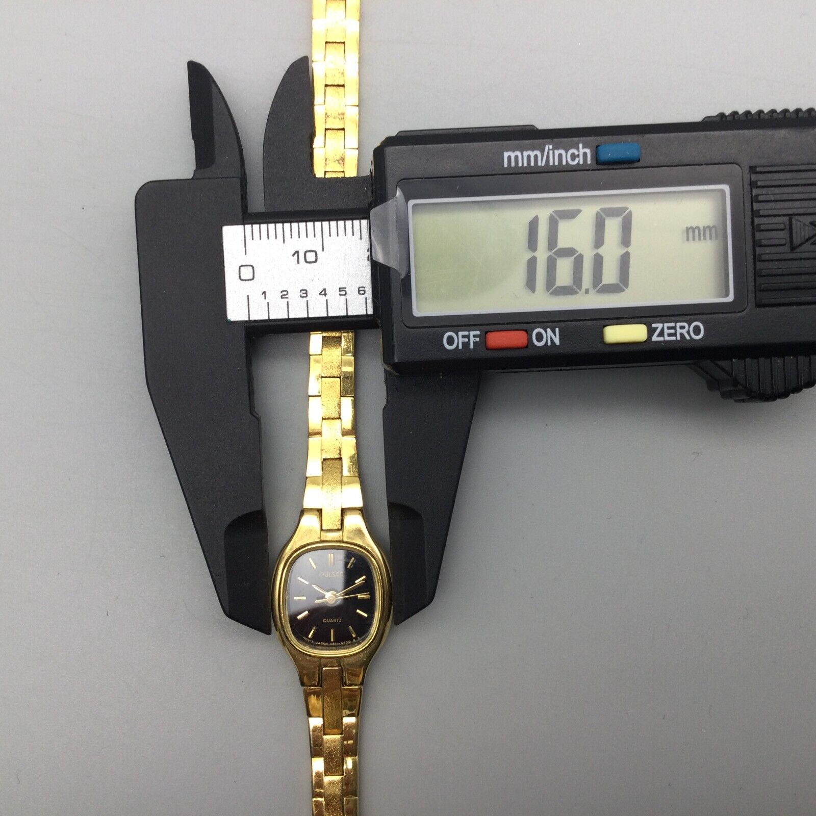 Pulsar ladies black stainless steel and gold tone watch NEW BATTERY pulsar_two-  main image 2