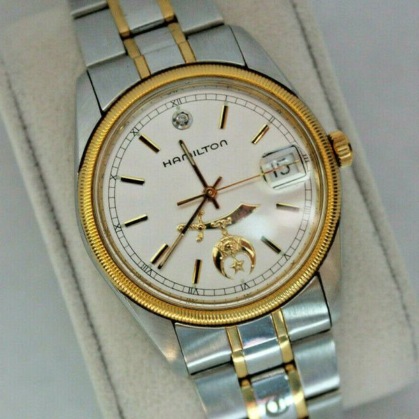 ヴェルクマイスター・ハーモニー('00ハンガリー/独/仏) HAMILTON 8482 Masterpiece Mens Quartz Watch Masonic Mason's 34/500