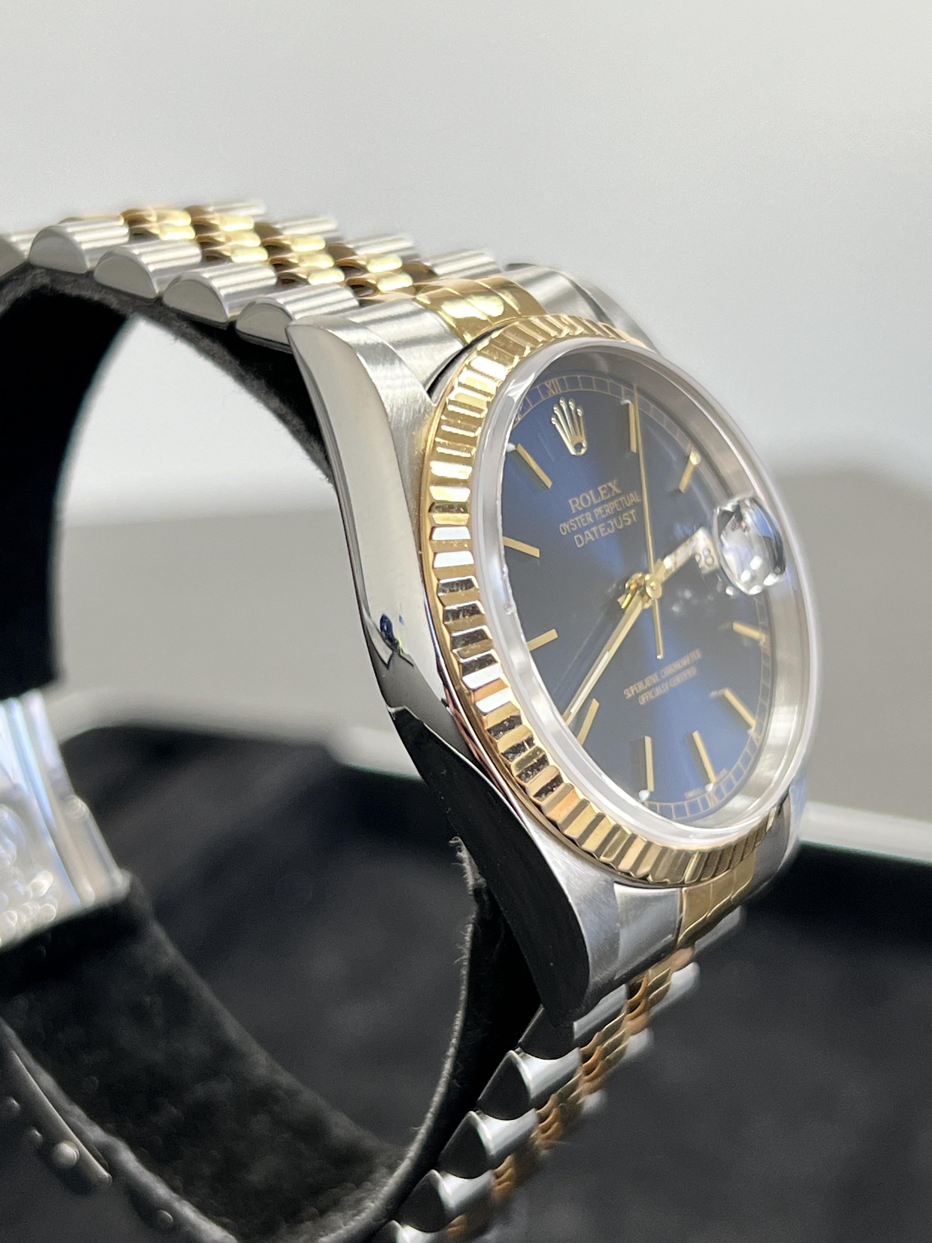 WTS Two Tone Rolex Datejust 36mm With Factory Blue Dial. REF