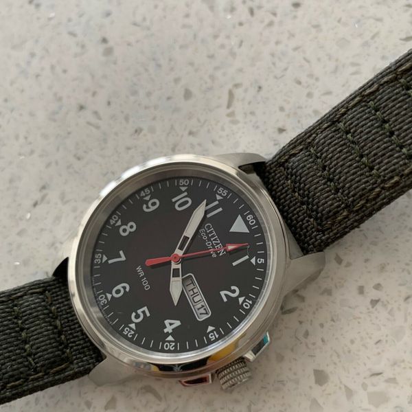 Citizen EcoDrive BM818003E Wrist Watch for Men OD Green Band