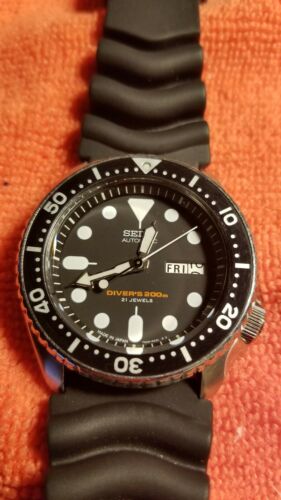 Seiko 7s26-0020 Skx007j Men's Diver Watch Japanese Made in