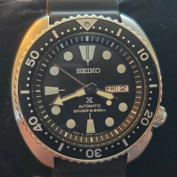 Seiko SRPE93 Prospex Automatic Diver Black Dial Silicone Strap Men's ...