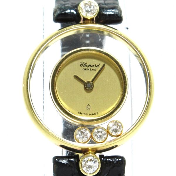 [New] [Used] Chopard Happy Diamond Watch K18YG x leather belt/5P ...