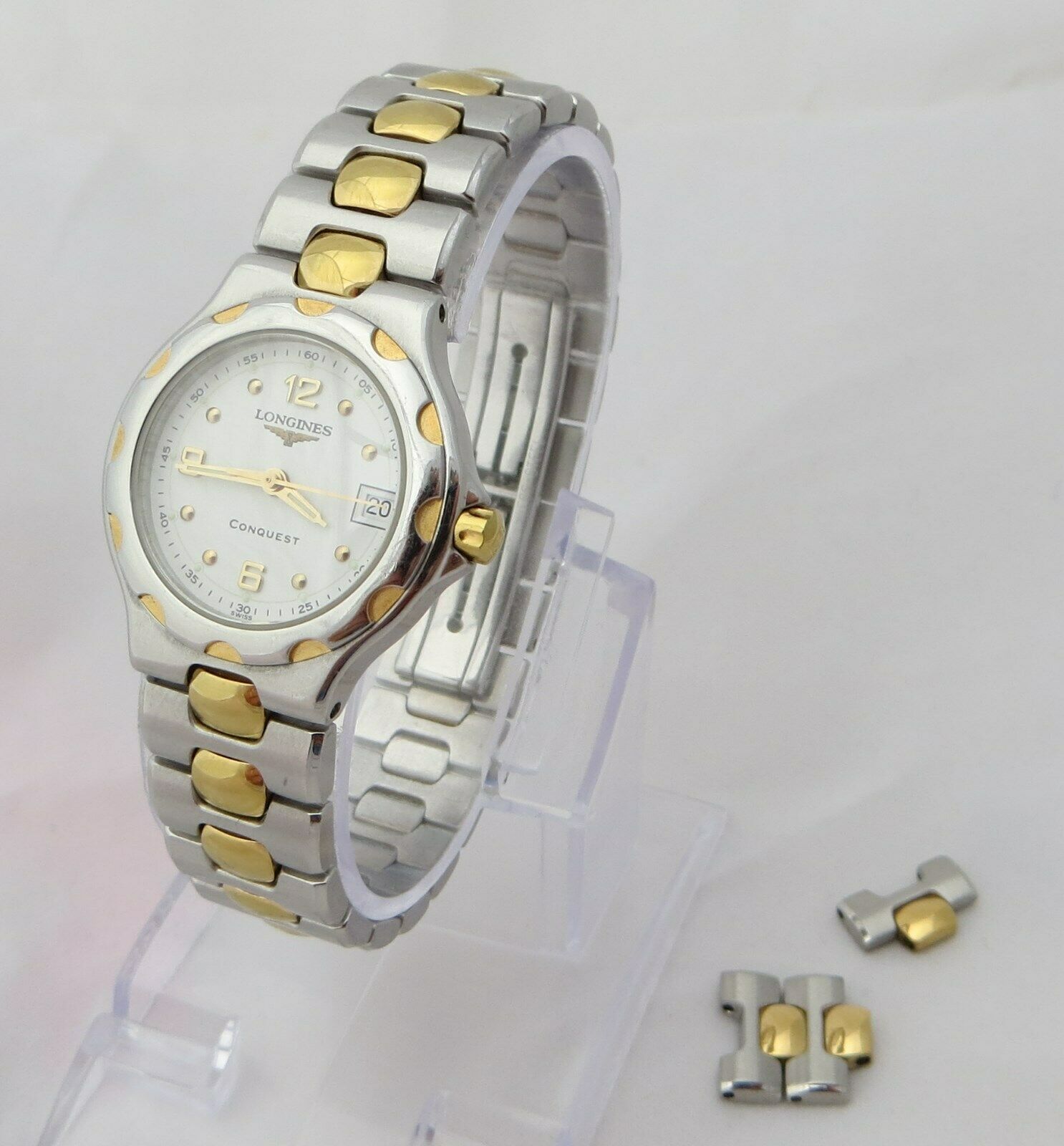 Longines Conquest Ladies Watch Model L1.131.3 with spare links