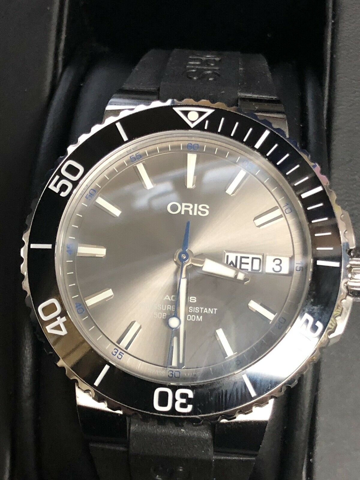 LIMITED EDITION ORIS HAMMERHEAD AQUIS GREY DIAL Rubber Strap 752