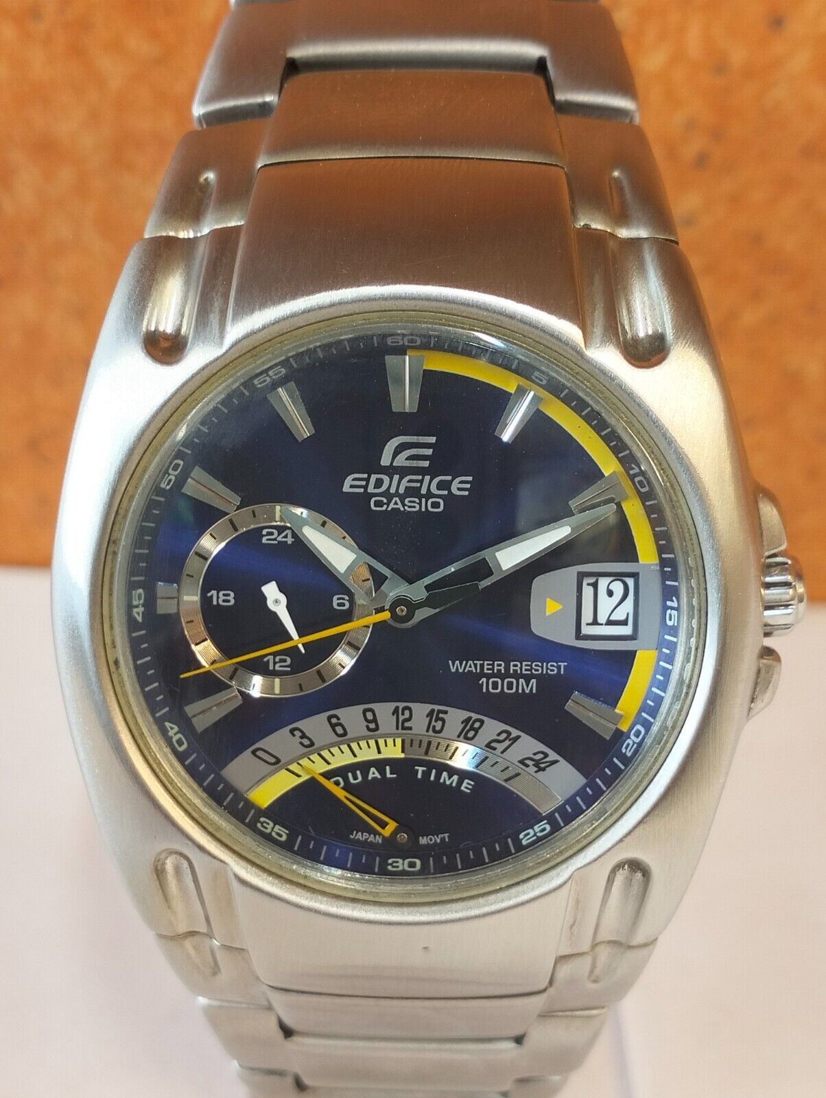CASIO EDIFICE DUAL TIME MULTIFUNCTION QUARTZ EF-319 JAPAN MEN'S