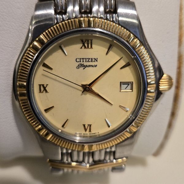 Citizen Elegance Signature Men Wristwatch 2-Tone Quartz Roman Numerals ...