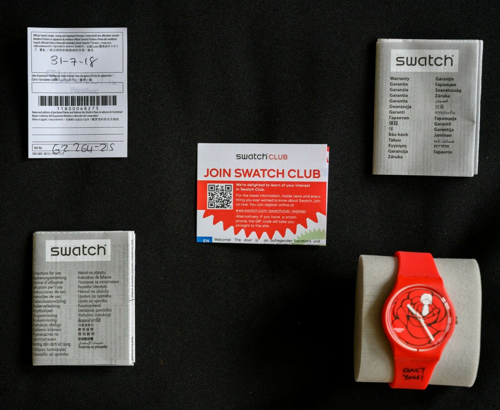 SWATCH GZ264 My Heart Red Rose Only You watch | WatchCharts 