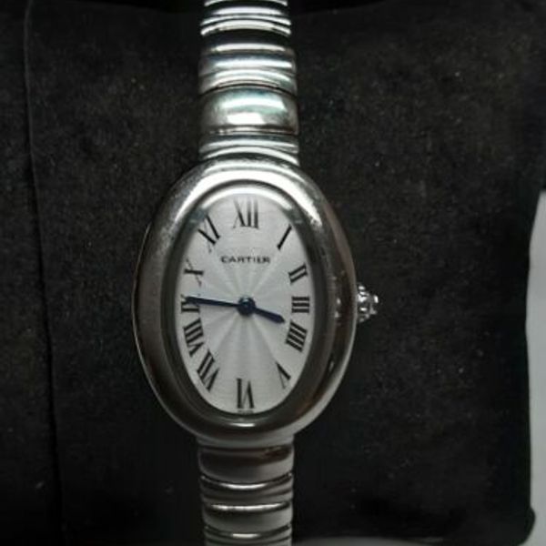 ら*ん様 Cartier Baignoire 1955 535138CD 18K CARTIER BAIGNOIRE 1955 535138CD ROMAN LADIES #C1628 Bracelet Watch