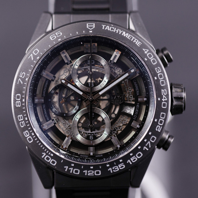 FS TAG Heuer Carrera Calibre 01 Ceramic Skeleton Full Set CAR2A91