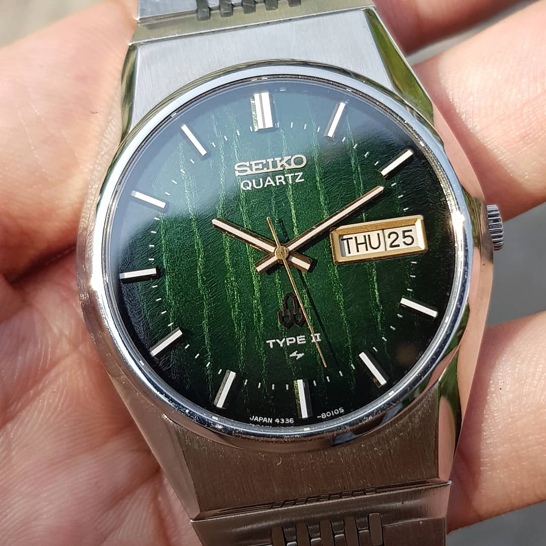 SEIKO TYPE II 4336-8060 クォーツ 腕時計動作品 JA-3036| セイコー タイプ2 4336-8060 SS 9面カットガラス