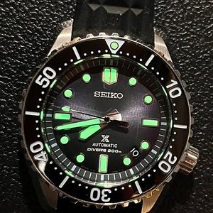 Seiko Solar Scuba 200m Men's Titanium Diver Watch 5K25-0A10 From
