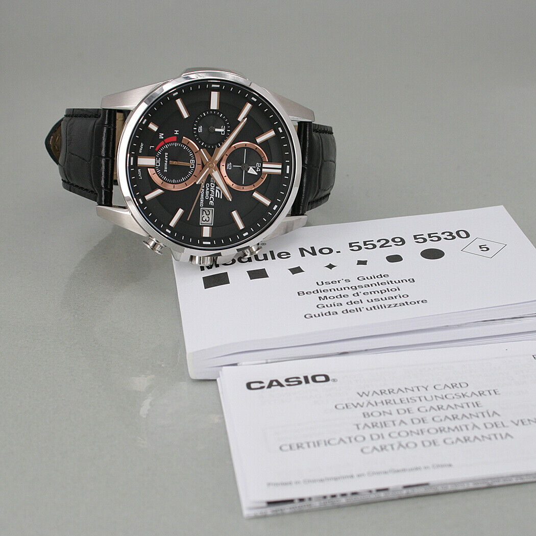 CASIO Edifice Solar Chronograph Ref. EFB 560 SBL O 43 mm Full Set Top Zustand WatchCharts Marketplace