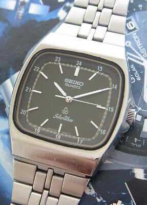 NICE VINTAGE SEIKO SILVER WAVE 8221-502A QUARTZ DIVER JAPAN WATCH