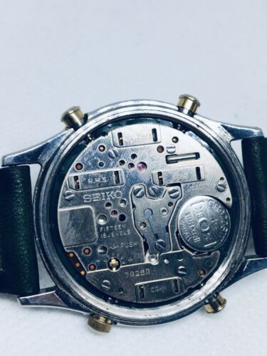 Rare Vintage SEIKO 7A28-6020 Chronograph Quartz Mens Watch