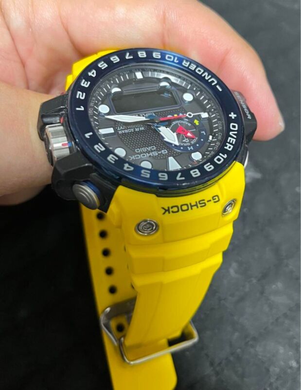 CASIO G-SHOCK ガルフマスター GWN-1000 イエロー G-SHOCK GULFMASTER GWN-1000-9A 55.8mm Yellow Resin Case with